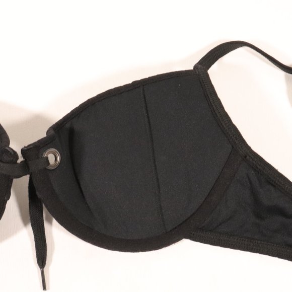 NWT Seafolly Inka Rib Sweetheart Bustier in Black - Picture 6 of 14